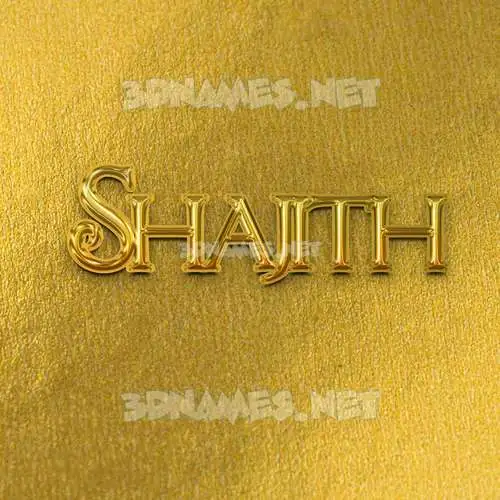 shajith in All Gold style - 3D name wallpaper shajith in All Gold style - 3D name wallpaper