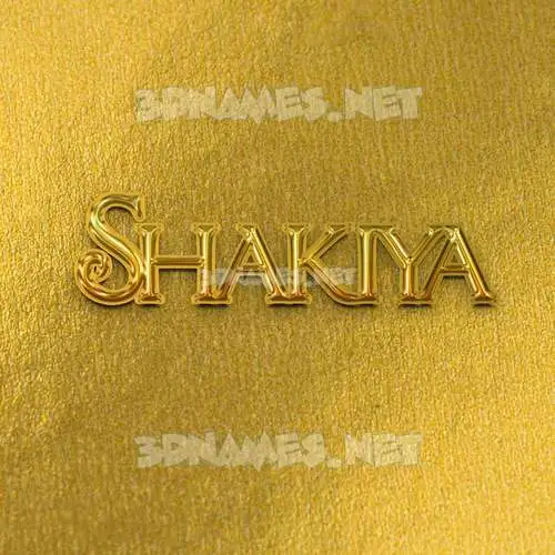 shakiya in All Gold style - 3D name wallpaper