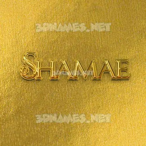 shamae in All Gold style - 3D name wallpaper