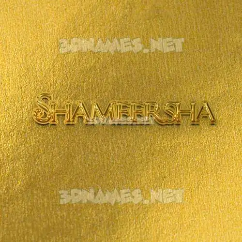 shameersha in All Gold style - 3D name wallpaper shameersha in All Gold style - 3D name wallpaper