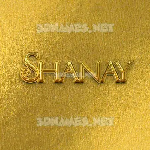 shanay in All Gold style - 3D name wallpaper