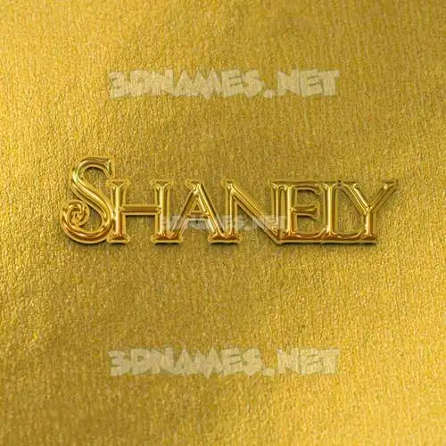 shanely in All Gold style - 3D name wallpaper