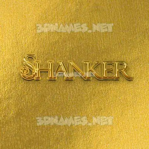 shanker in All Gold style - 3D name wallpaper