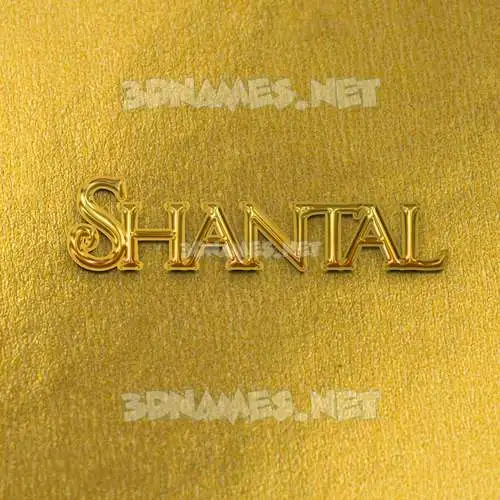 shantal in All Gold style - 3D name wallpaper
