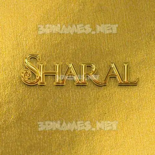 sharal in All Gold style - 3D name wallpaper sharal in All Gold style - 3D name wallpaper