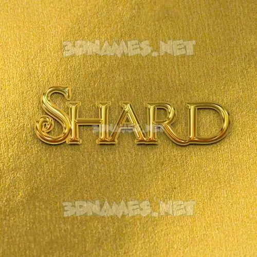shard in All Gold style - 3D name wallpaper shard in All Gold style - 3D name wallpaper
