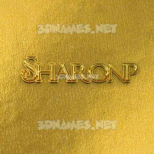sharonp in All Gold style - 3D name wallpaper