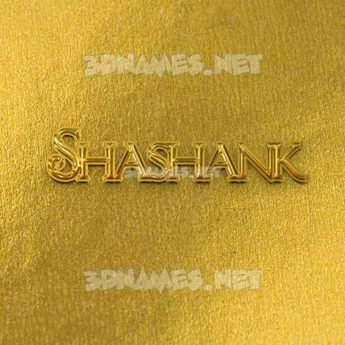 shashank in All Gold style - 3D name wallpaper