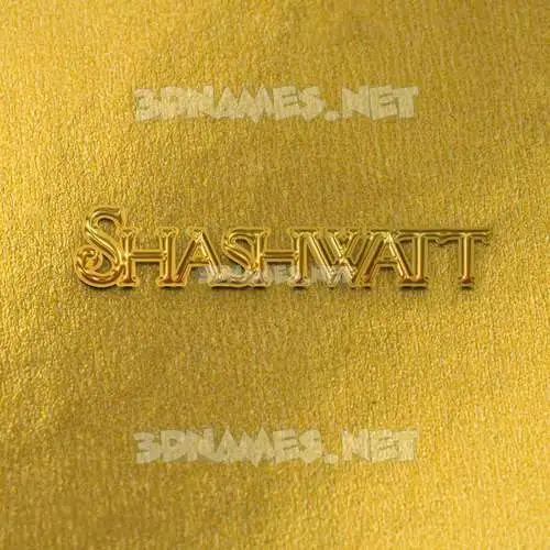 shashwatt in All Gold style - 3D name wallpaper