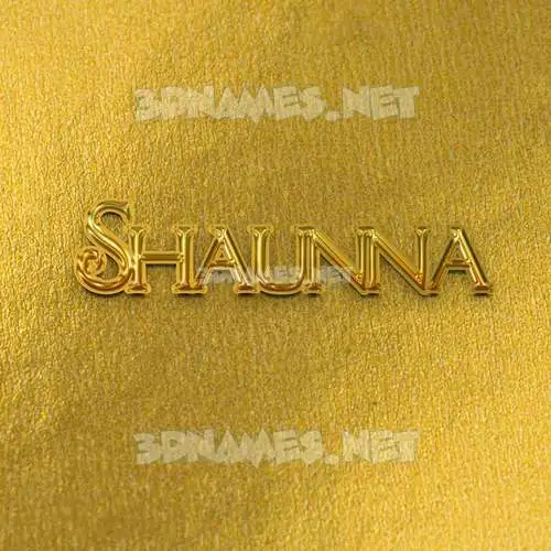 shaunna in All Gold style - 3D name wallpaper