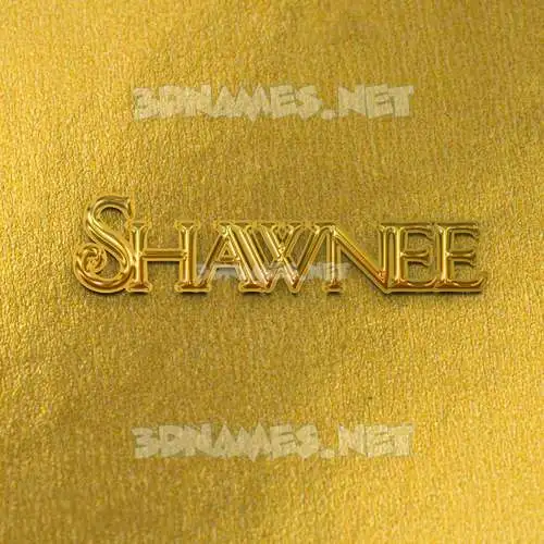 shawnee in All Gold style - 3D name wallpaper