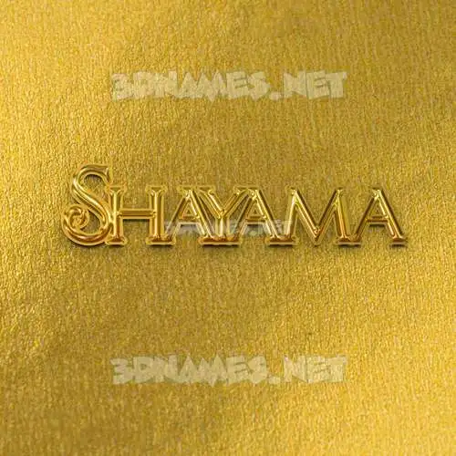 shayama in All Gold style - 3D name wallpaper shayama in All Gold style - 3D name wallpaper