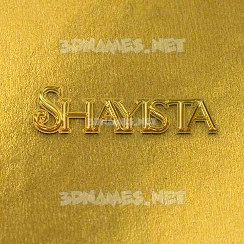 shayista in All Gold style - 3D name wallpaper