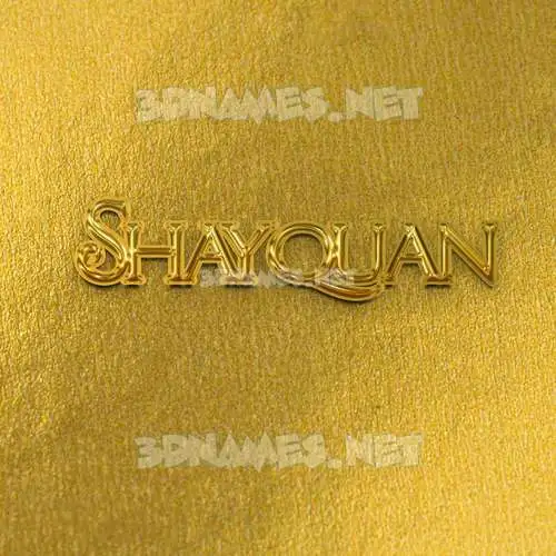 shayquan in All Gold style - 3D name wallpaper shayquan in All Gold style - 3D name wallpaper