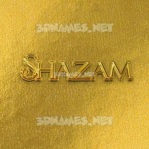 shazam in All Gold style - 3D name wallpaper shazam in All Gold style - 3D name wallpaper