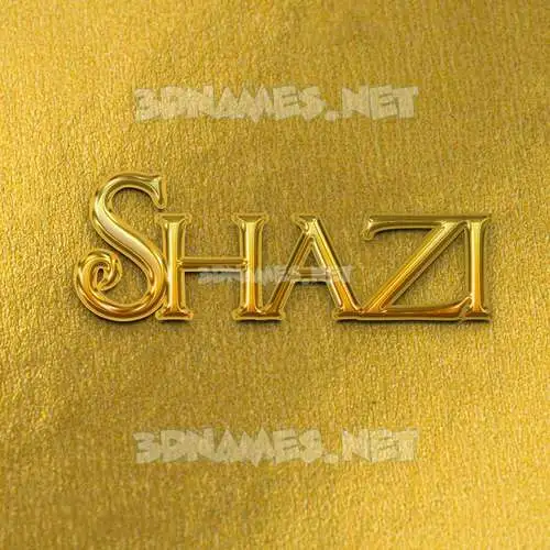 shazi in All Gold style - 3D name wallpaper shazi in All Gold style - 3D name wallpaper