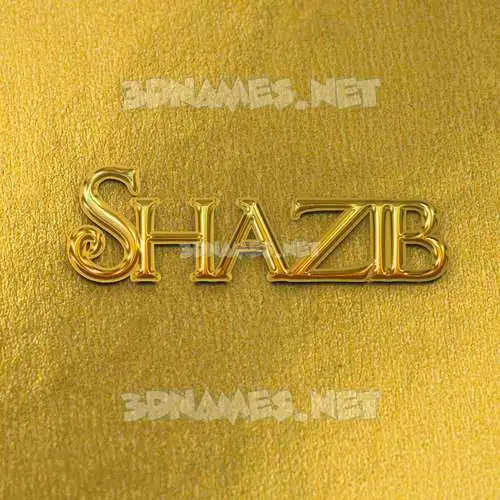 shazib in All Gold style - 3D name wallpaper shazib in All Gold style - 3D name wallpaper
