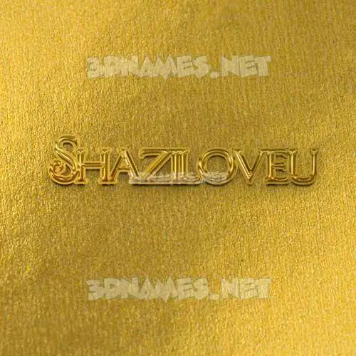 shaziloveu in All Gold style - 3D name wallpaper shaziloveu in All Gold style - 3D name wallpaper