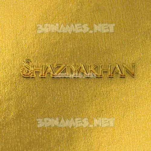 shaziyakhan in All Gold style - 3D name wallpaper