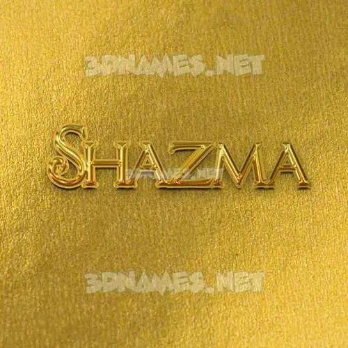 shazma in All Gold style - 3D name wallpaper shazma in All Gold style - 3D name wallpaper