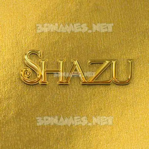 shazu in All Gold style - 3D name wallpaper shazu in All Gold style - 3D name wallpaper