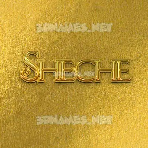 sheche in All Gold style - 3D name wallpaper sheche in All Gold style - 3D name wallpaper