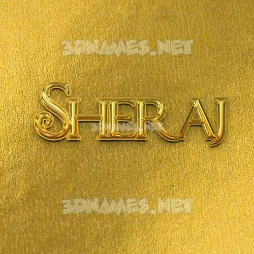 sheraj in All Gold style - 3D name wallpaper sheraj in All Gold style - 3D name wallpaper