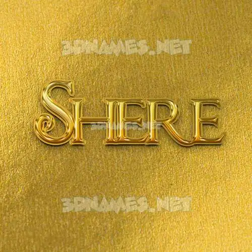 shere in All Gold style - 3D name wallpaper shere in All Gold style - 3D name wallpaper