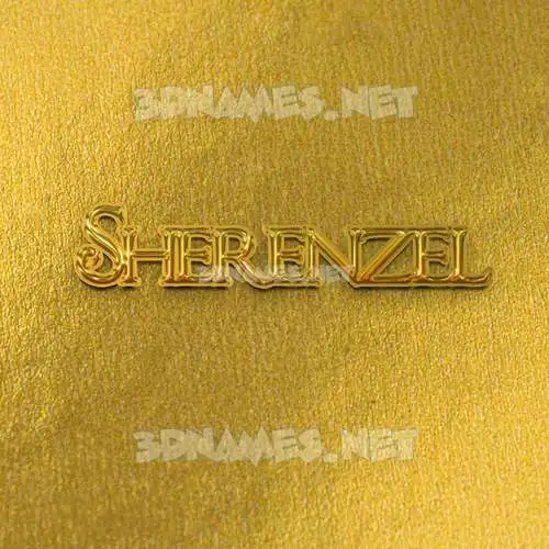 sherenzel in All Gold style - 3D name wallpaper sherenzel in All Gold style - 3D name wallpaper