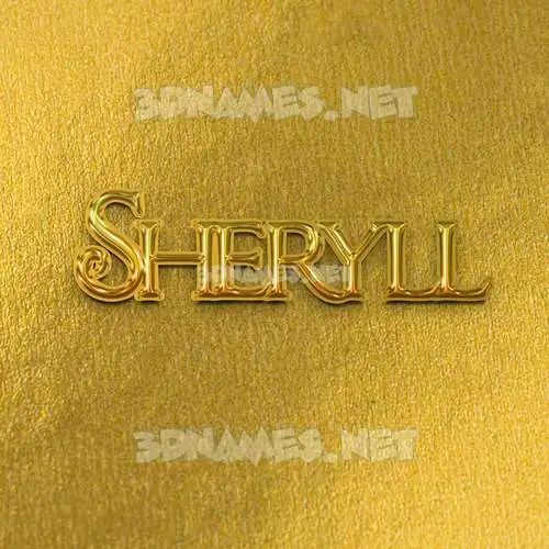 sheryll in All Gold style - 3D name wallpaper sheryll in All Gold style - 3D name wallpaper