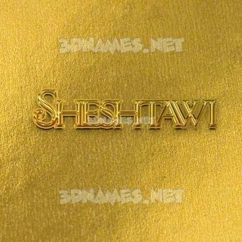 sheshtawi in All Gold style - 3D name wallpaper sheshtawi in All Gold style - 3D name wallpaper