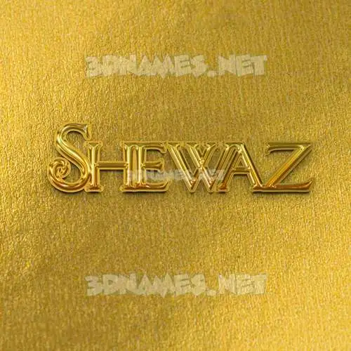shewaz in All Gold style - 3D name wallpaper shewaz in All Gold style - 3D name wallpaper