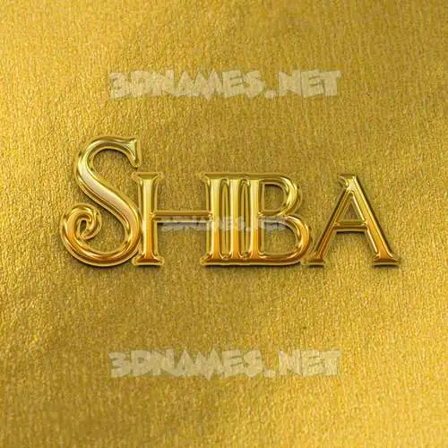 shiba in All Gold style - 3D name wallpaper shiba in All Gold style - 3D name wallpaper
