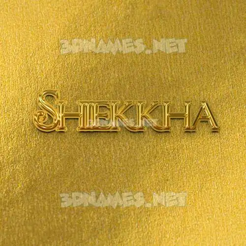 shiekkha in All Gold style - 3D name wallpaper shiekkha in All Gold style - 3D name wallpaper