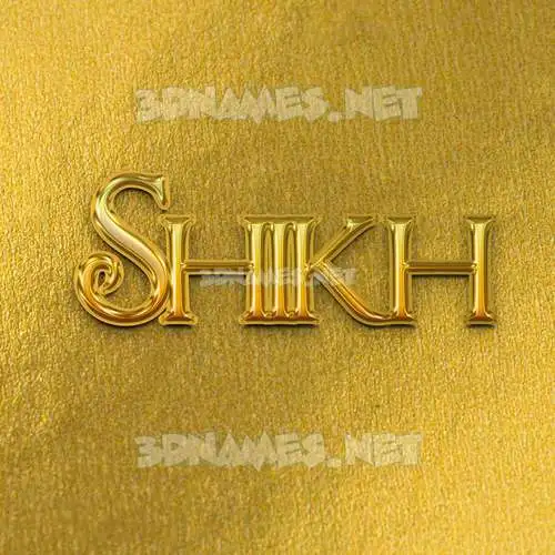 shikh in All Gold style - 3D name wallpaper shikh in All Gold style - 3D name wallpaper