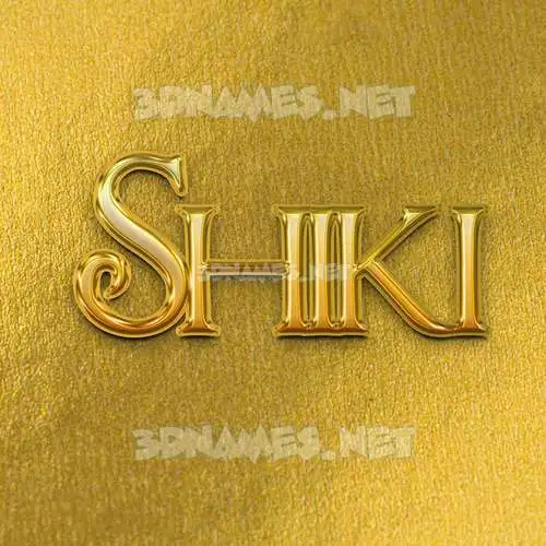 shiki in All Gold style - 3D name wallpaper shiki in All Gold style - 3D name wallpaper