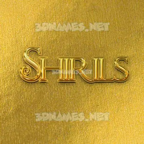 shirils in All Gold style - 3D name wallpaper shirils in All Gold style - 3D name wallpaper