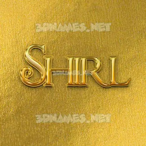 shirl in All Gold style - 3D name wallpaper shirl in All Gold style - 3D name wallpaper