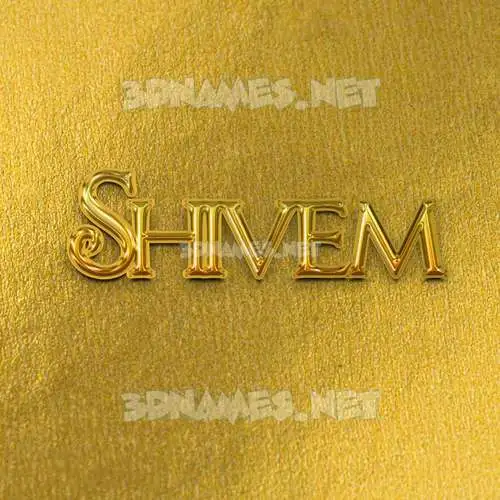 shivem in All Gold style - 3D name wallpaper