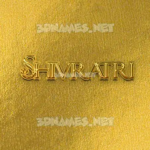 shivratri in All Gold style - 3D name wallpaper