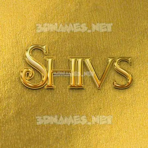 shivs in All Gold style - 3D name wallpaper shivs in All Gold style - 3D name wallpaper