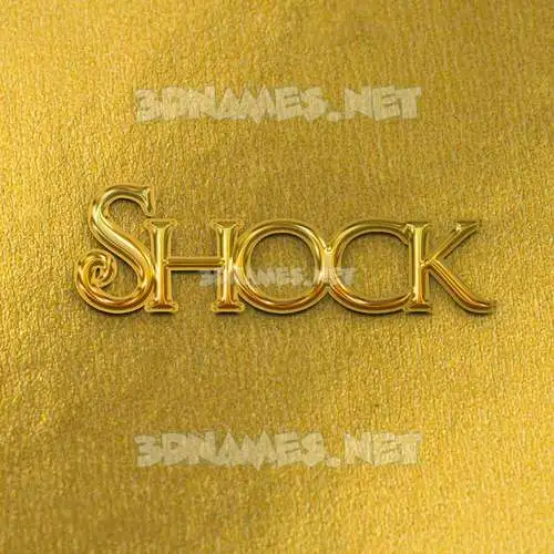 shock in All Gold style - 3D name wallpaper shock in All Gold style - 3D name wallpaper