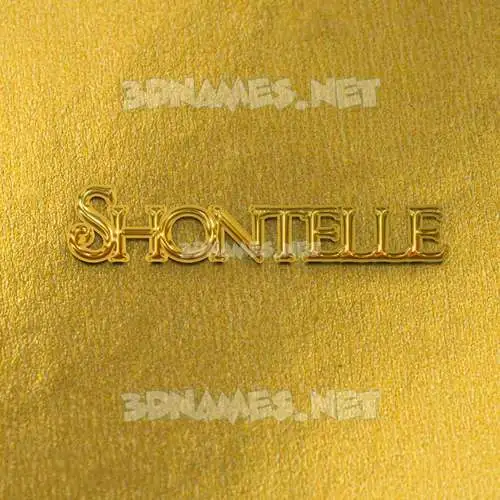 shontelle in All Gold style - 3D name wallpaper