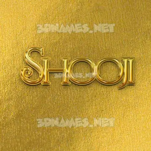 shooji in All Gold style - 3D name wallpaper shooji in All Gold style - 3D name wallpaper