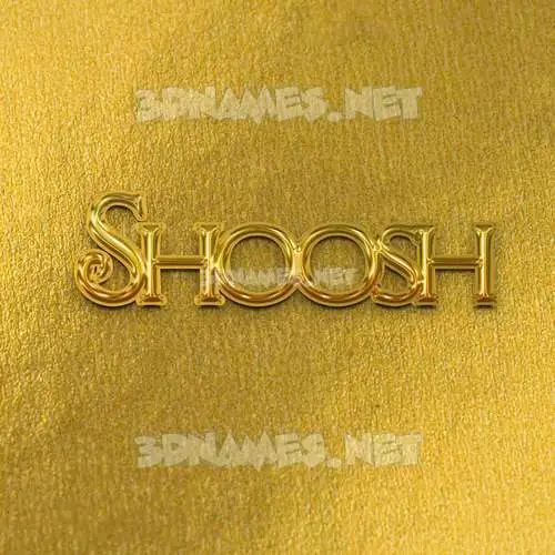shoosh in All Gold style - 3D name wallpaper shoosh in All Gold style - 3D name wallpaper
