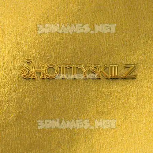 shottyskiilz in All Gold style - 3D name wallpaper shottyskiilz in All Gold style - 3D name wallpaper