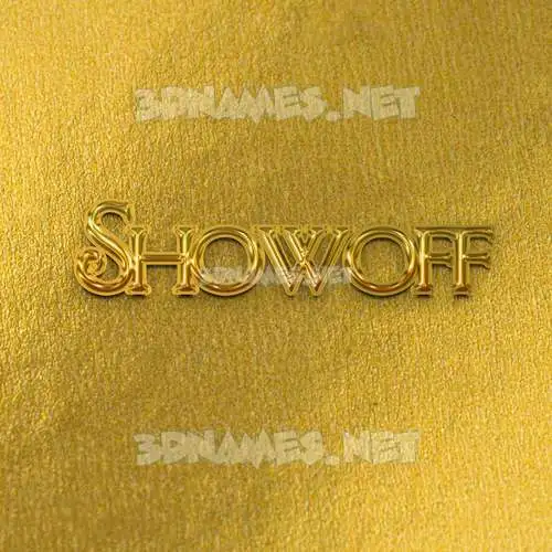 showoff in All Gold style - 3D name wallpaper showoff in All Gold style - 3D name wallpaper