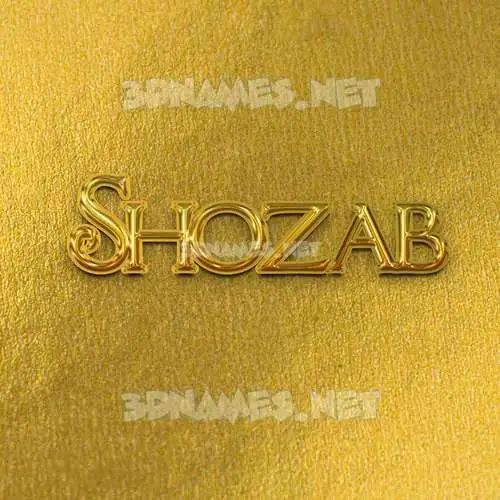 shozab in All Gold style - 3D name wallpaper shozab in All Gold style - 3D name wallpaper