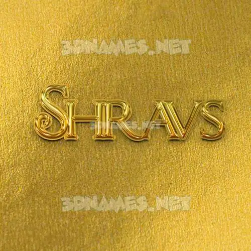 shravs in All Gold style - 3D name wallpaper