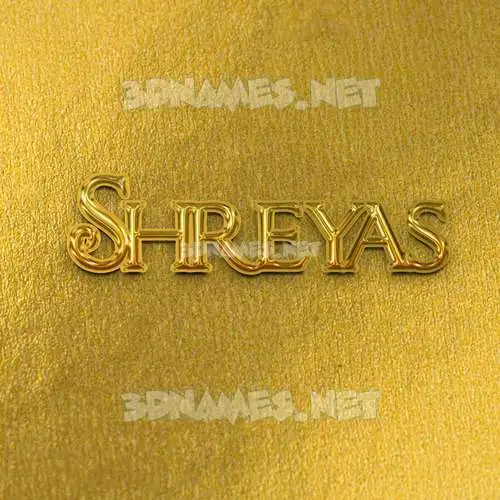 shreyas in All Gold style - 3D name wallpaper